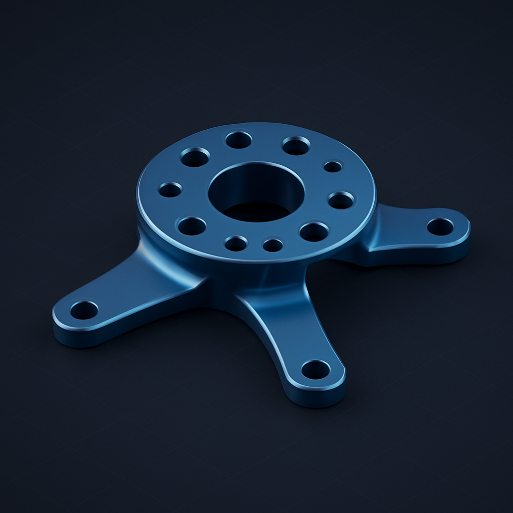 AI-generated CAD render of Drone Motor Mount